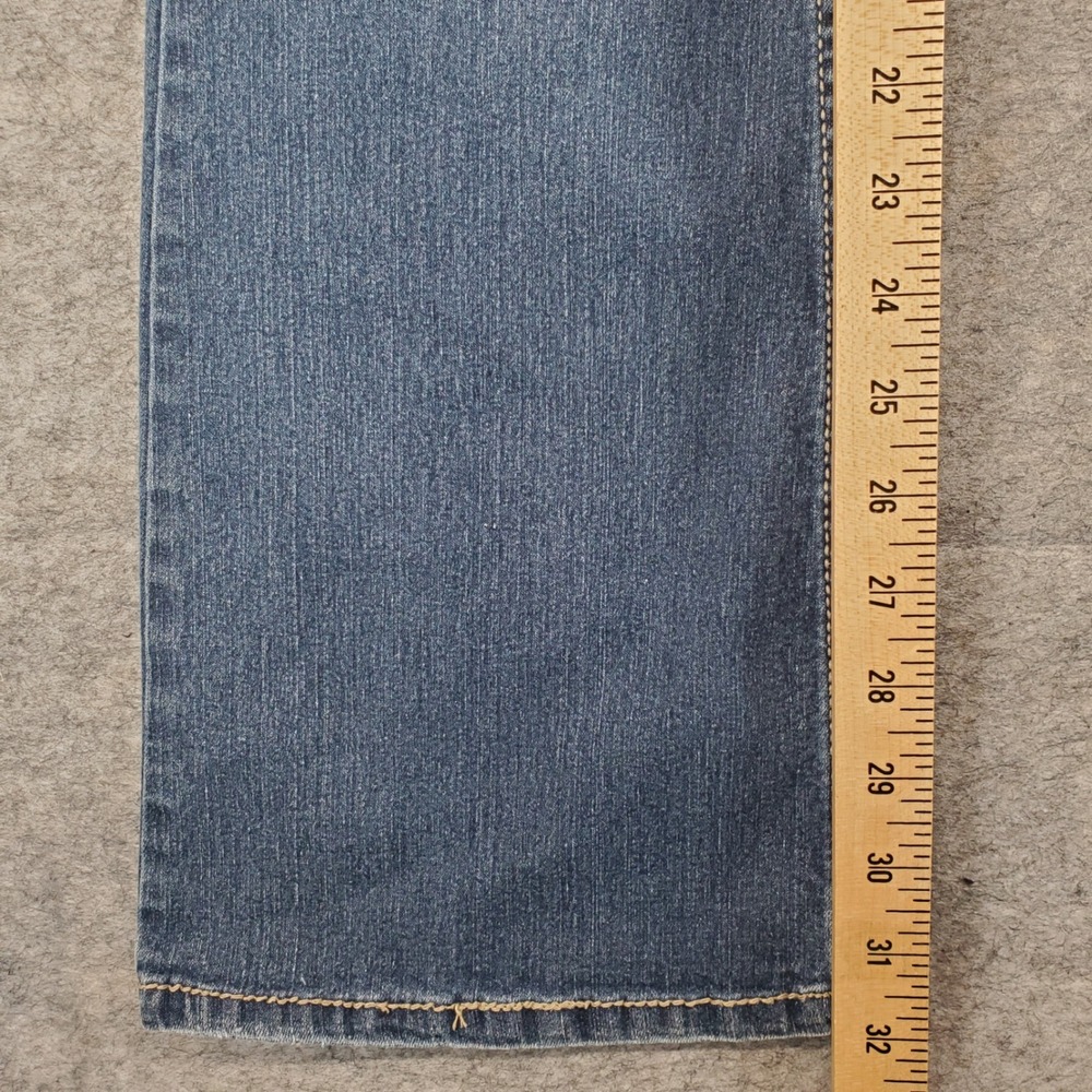 Paris Blues Women Blue Flare Leg Jeans Mid Rise Y2K Faded Denim Size 9 GLC20222 - Picture 5 of 8